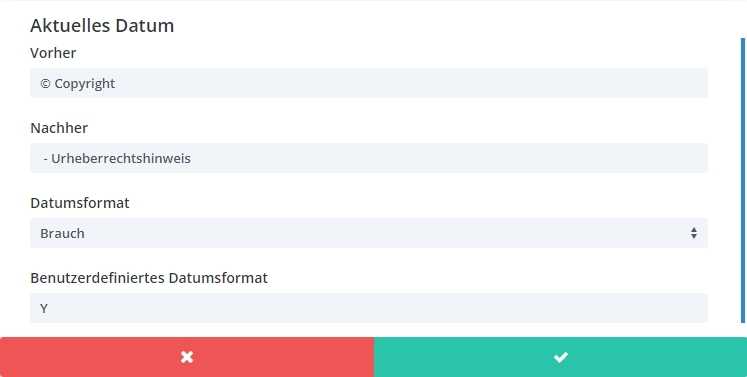 Copyright Hinweis dynamisch im Divi Builder erstellen
