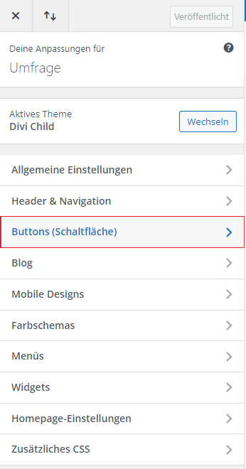 Gestaltung Buttons für Kontaktformular Footer