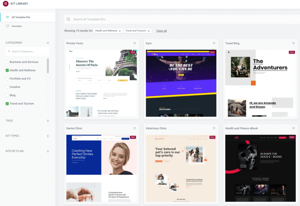 Elementor Kit Library