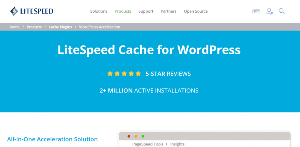 Litespeed WordPress Plugin für Caching und Performance