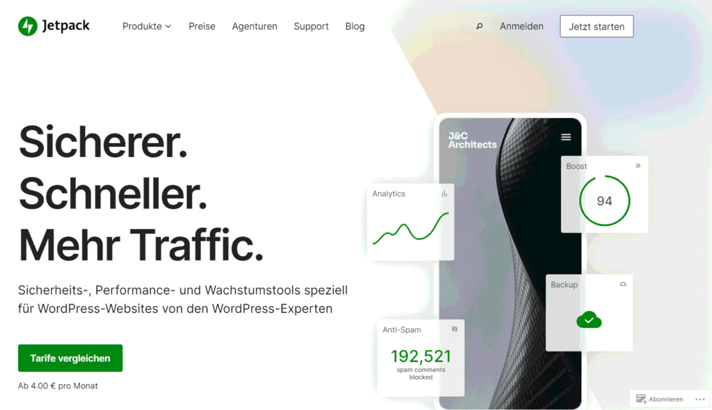 WordPress Sicherheits Plugin Jetpack