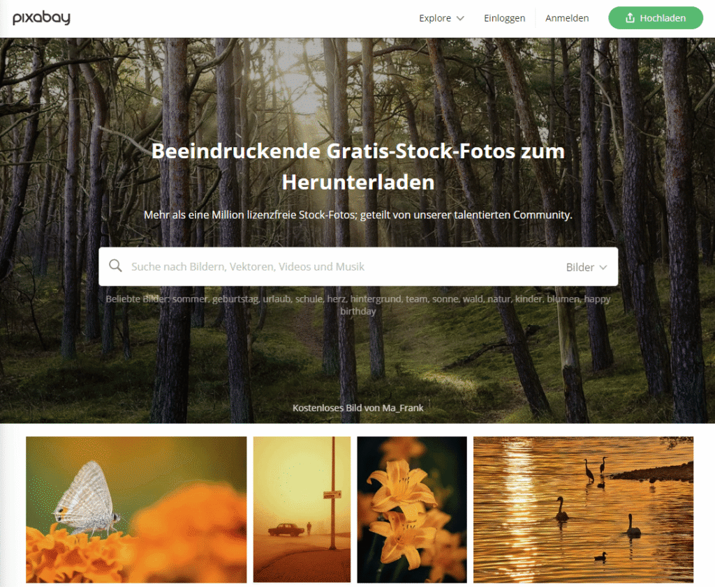 Kostenlose Bilder von Pixabay