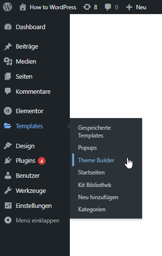 Elementor Theme Builder