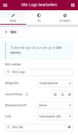 Elementor Footer Logo anpassen