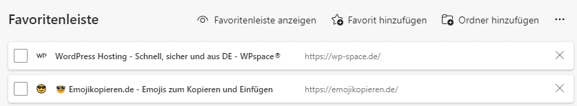 Favicon Beispiel Favoritenleiste