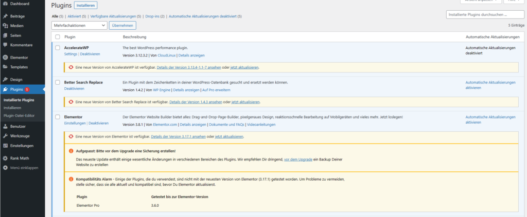 WordPress Dashboard Plugins