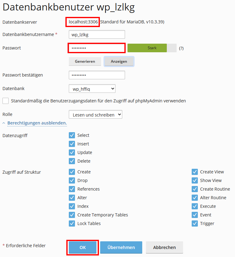 Datenbank Daten prüfen