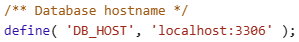 Datenbank Hostname wp-config.php