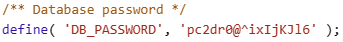 Datenbank Passwort wp-config.php