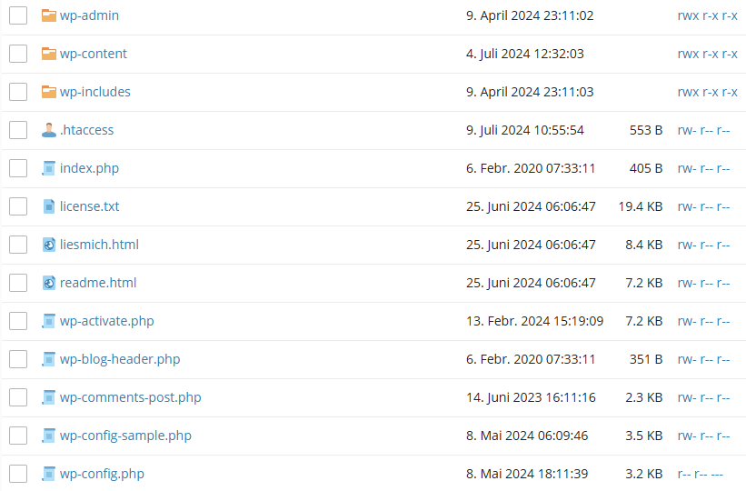 WordPress Stammverzeichnis