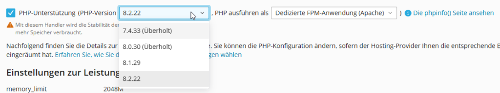 PHP aktualisieren