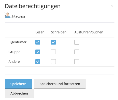 WordPress Berechtigungen anpassen