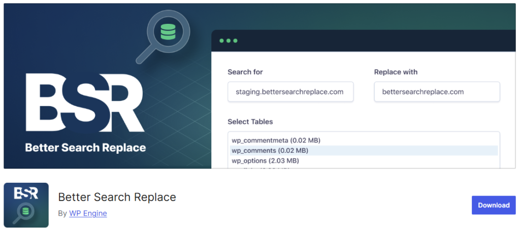 Better Search Replace Screenshot