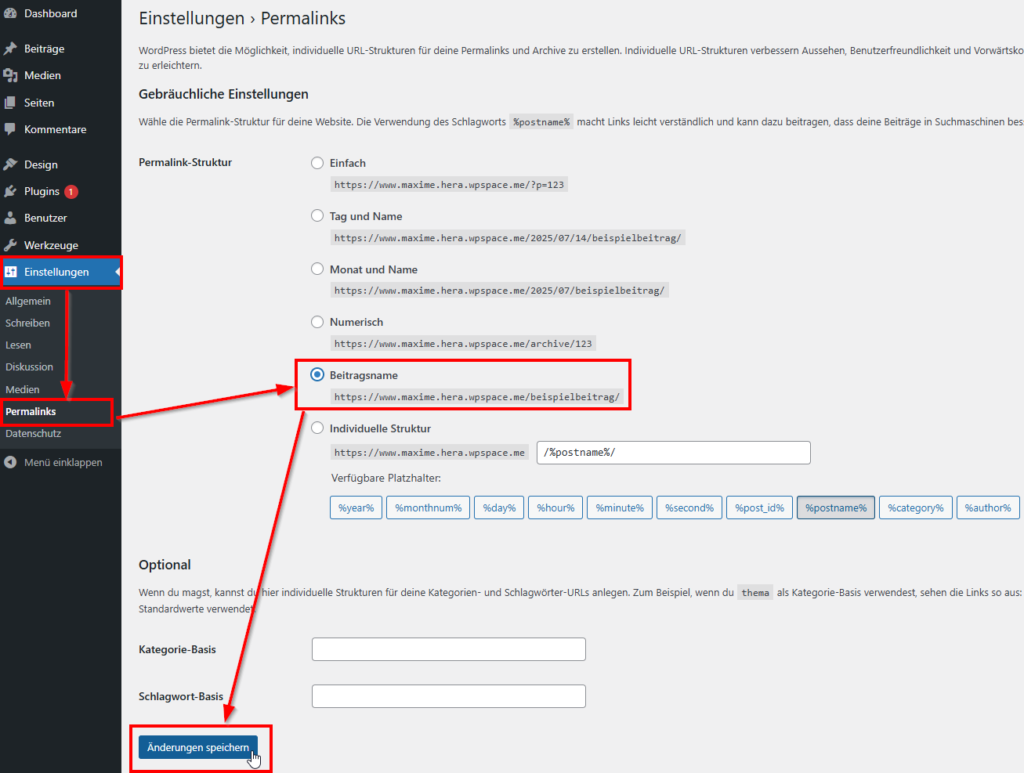 .htaccess über Permalink speichern in WordPress Backend erstellen