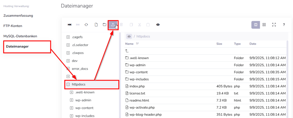 robots.txt über Hoster einfach hochladen